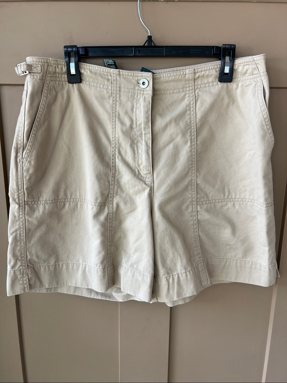 Lauren Ralph Lauren Women’s Bermuda Shorts in Beige Sz 14 Preppy Old Money